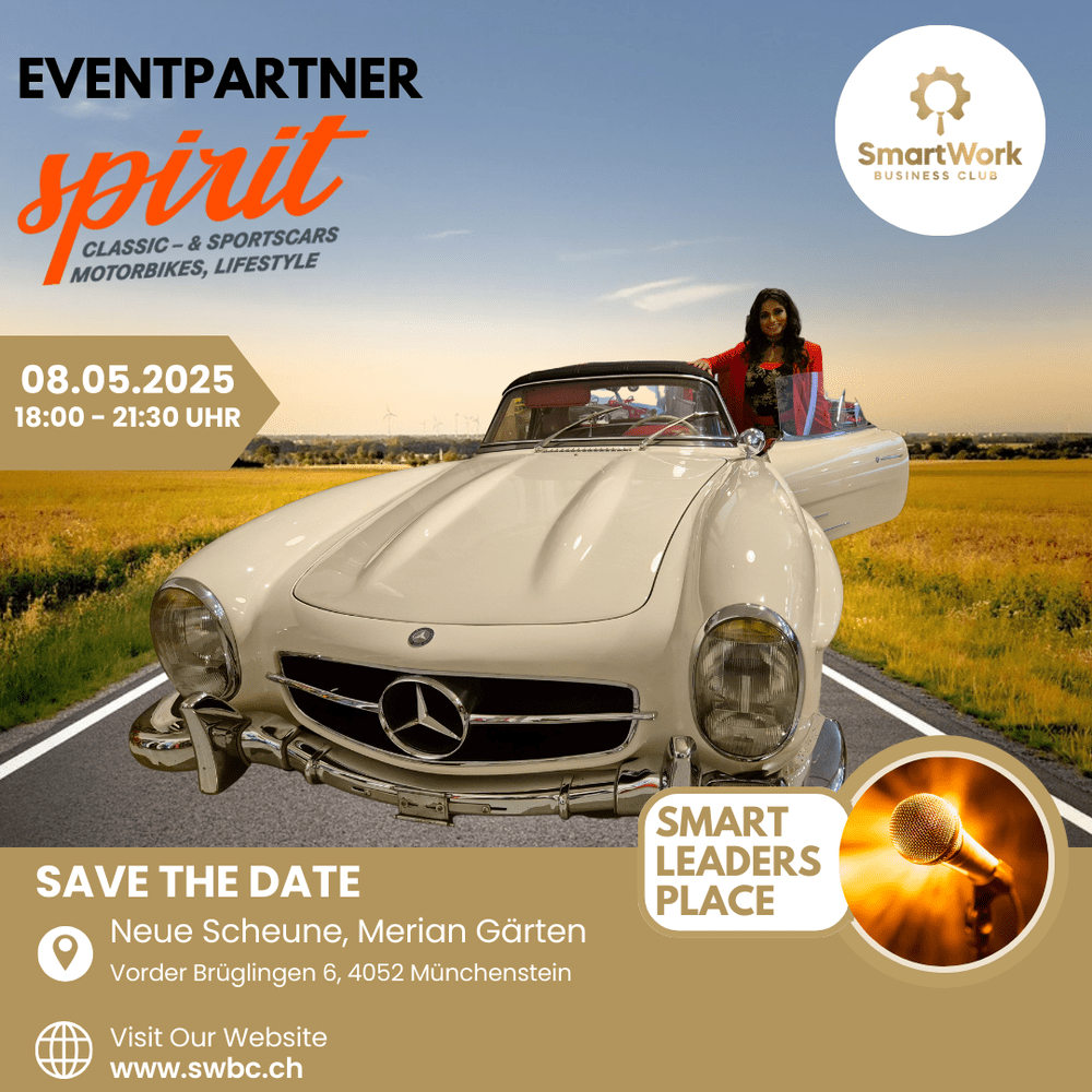Event poster for Spirit Classic & Sportscars with Event partner Spirit
