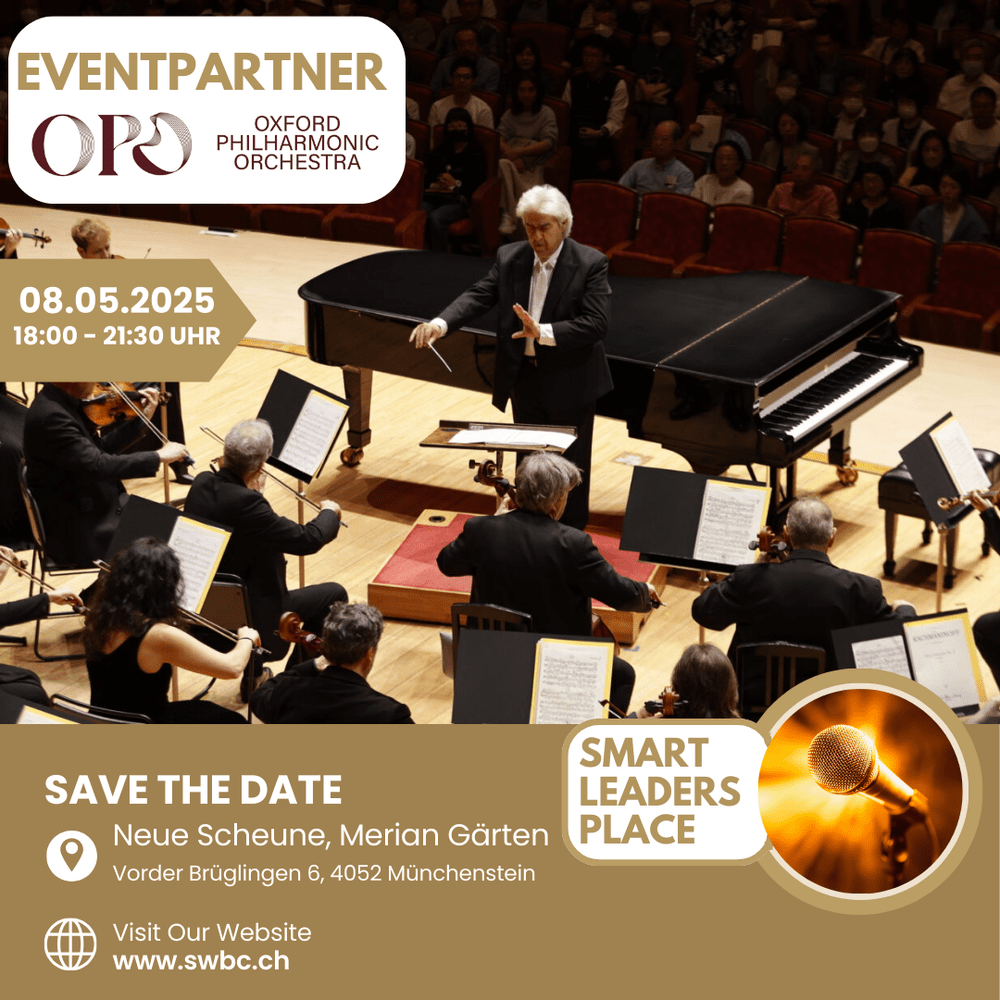 Event poster for Oxford Philharmonic Orchestra with Concert partner