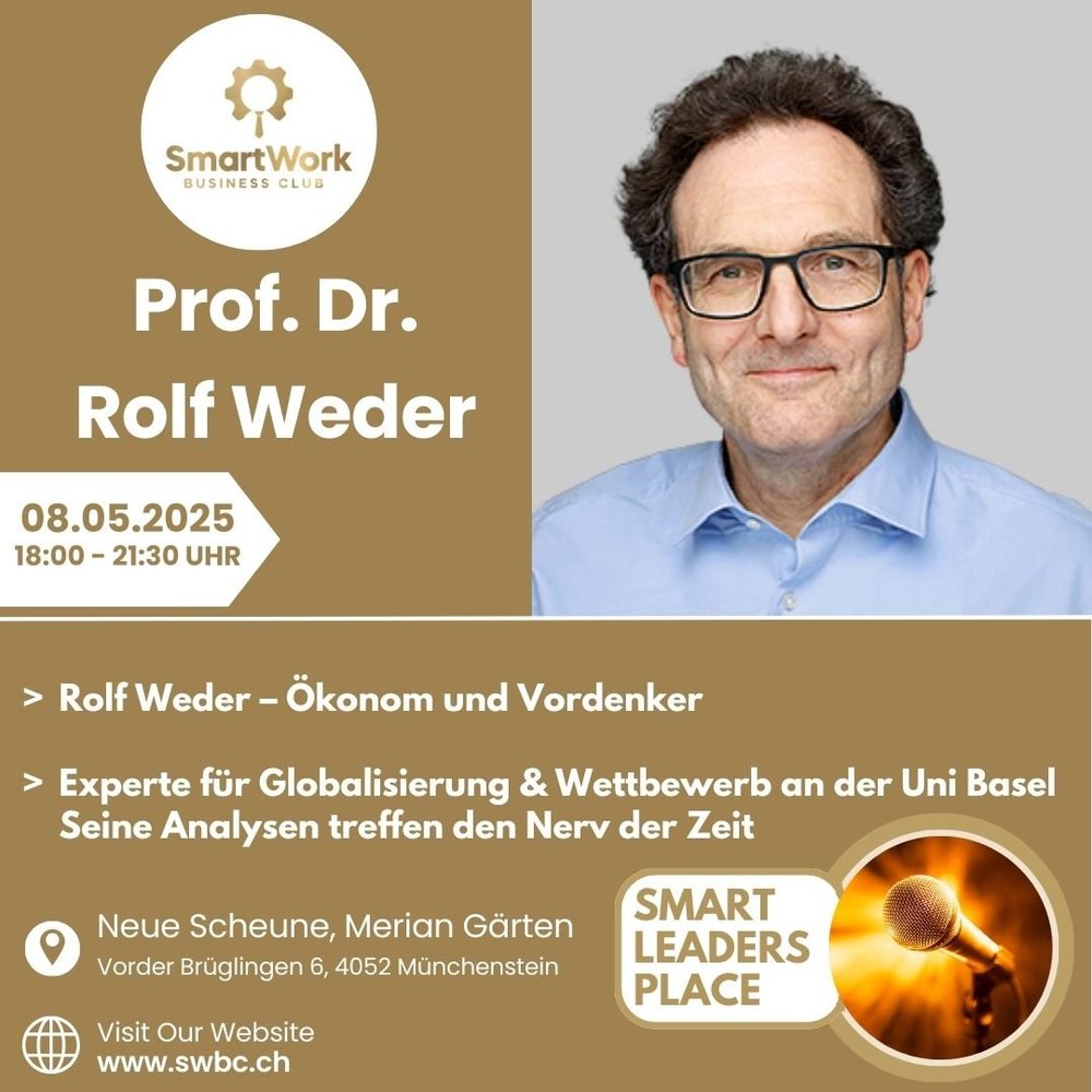 Event poster for The silent power of markets with Prof. Dr. Rolf Weder
