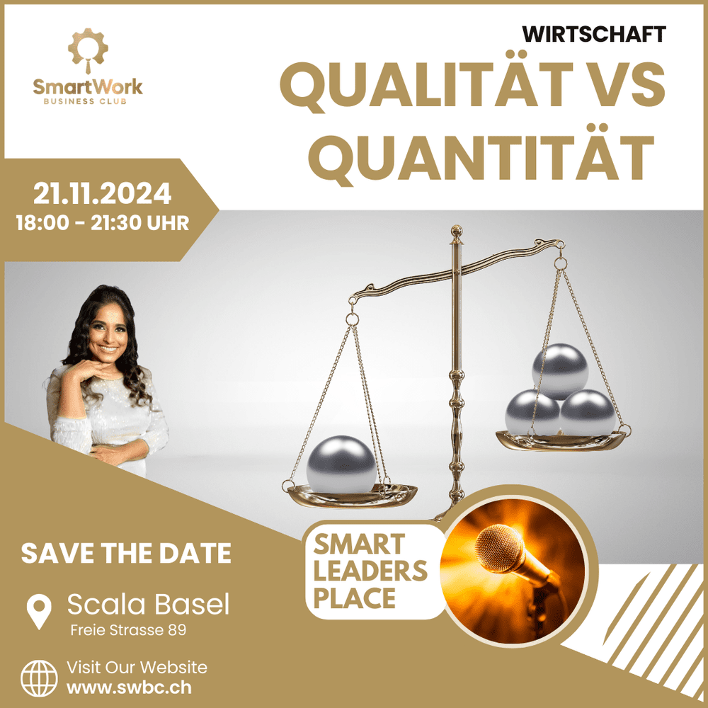 Event poster for Quality vs. quantity with Prof. Dr. Jan-Egbert Sturm