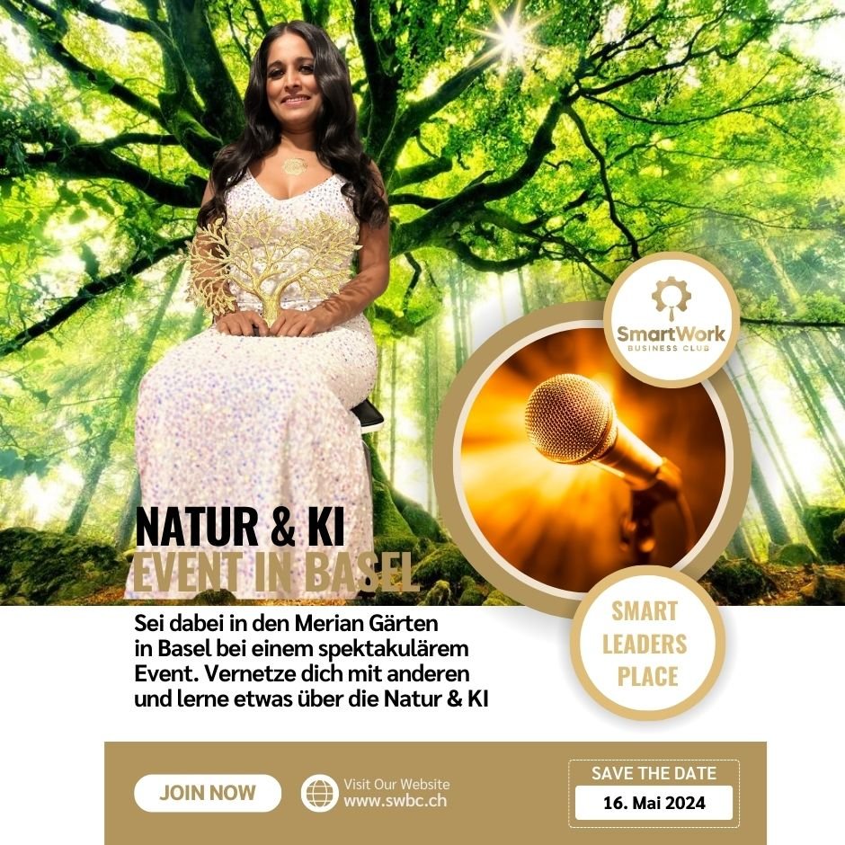 Event poster for Nature & AI with Andrea Vögeli