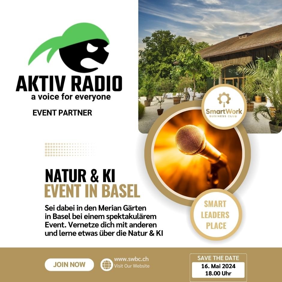 Event poster for Aktiv Radio with Event partner Aktiv Radio
