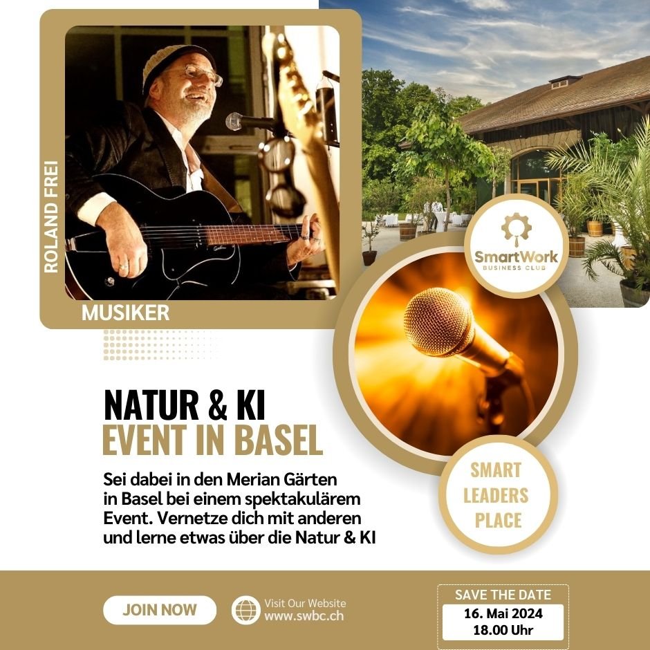 Event poster for Nature & AI with Roland Frei