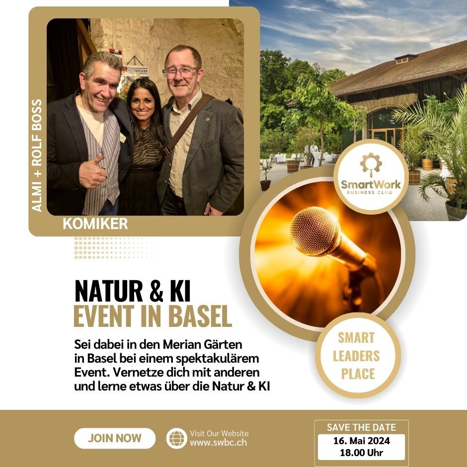 Event poster for Nature & AI with Almi and Rolf Boss