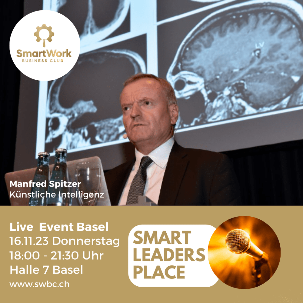 Event poster for Artificial intelligence with Prof. Dr. Manfred Spitzer
